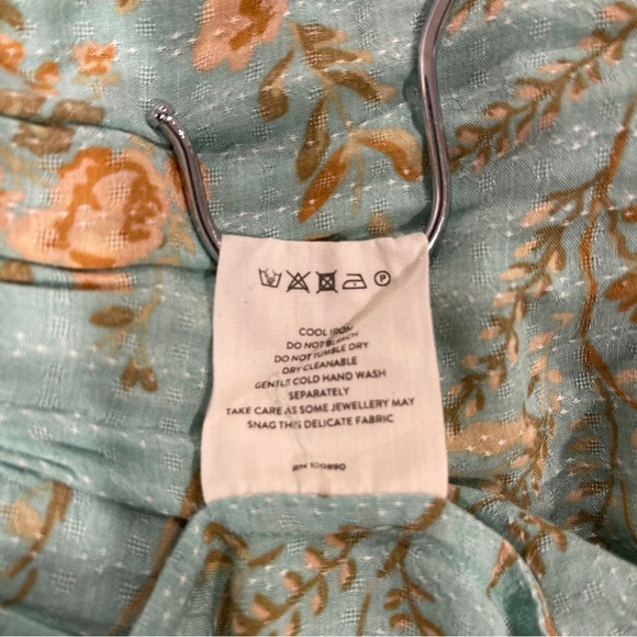 SPELL AND THE GYPSY COLLECTIVE MAISIE SKIRT TURQUOISE HI LOW BOHEMIAN BOHO EUC - Picture 8 of 8